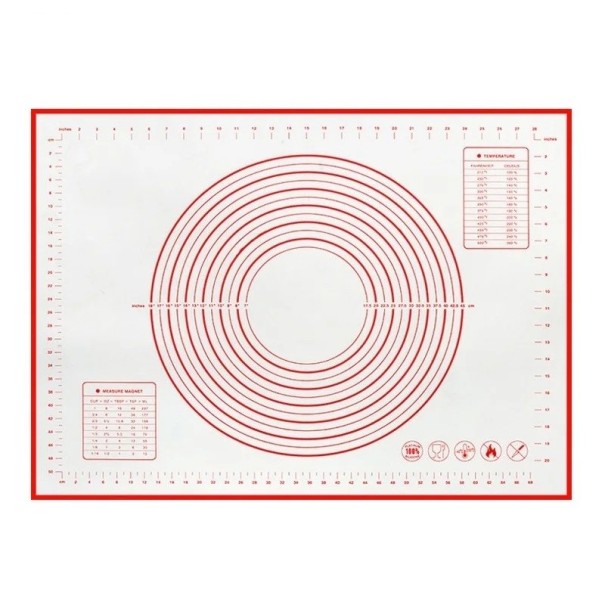 Tappetino da forno in silicone 40 x 60 cm Tappetino da cucina per la cottura e la lavorazione dell'impasto protezione del piano di lavoro 1