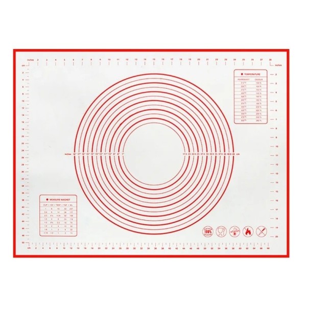 Tappetino da forno in silicone 50 x 60 cm Tappetino da cucina per la cottura e la lavorazione della pasta protezione della superficie di lavoro 1