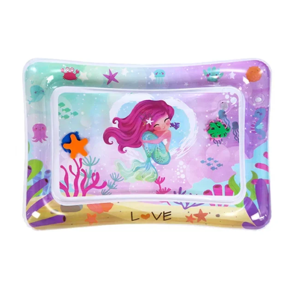 Tappetino da gioco acquatico per bambini 66x47 cm Tappetino gonfiabile in PVC per neonati Sviluppo dei sensi e della motricità Divertimento 1