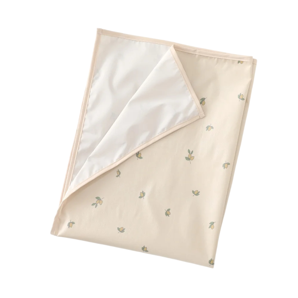 Tappetino impermeabile per il cambio TPU Beige con olive Inserto lavabile e riutilizzabile per lettino e culla Tappetino assorbente per bambini 1