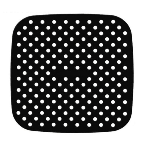 Tappetino in silicone per friggitrice ad aria quadrato nero 21 cm