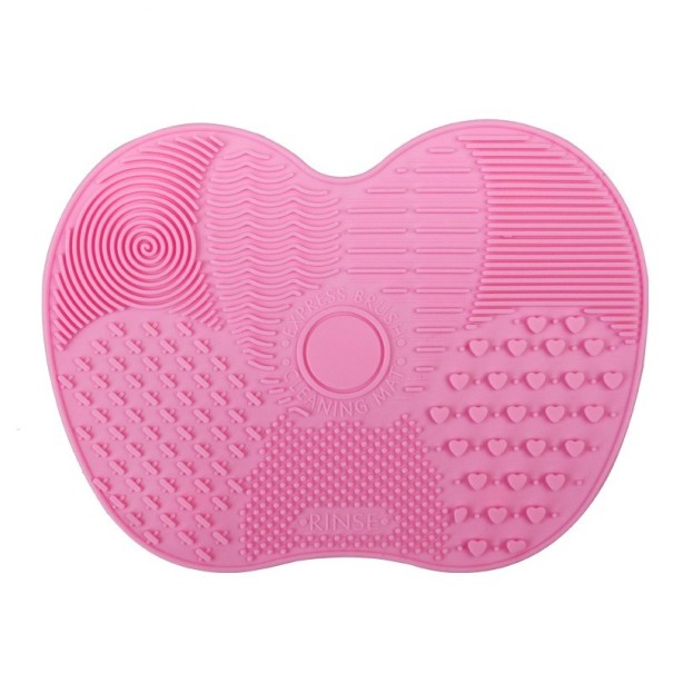 Tappetino in silicone per la pulizia dei pennelli rosa