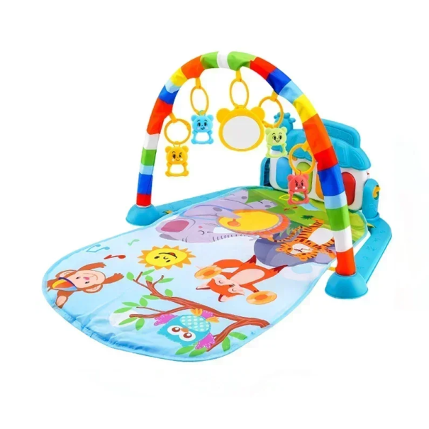 Tappetino musicale per bambini 72x47x40 cm Tappetino interattivo con luci, filastrocche e attività per lo sviluppo dei sensi e della motricità 1