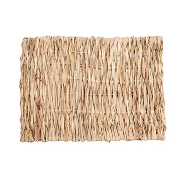 Tappetino naturale in giunco per roditori 40 x 28 cm Letto ecologico per gabbie Per conigli, porcellini d'India, cincillà e altri piccoli animali 1