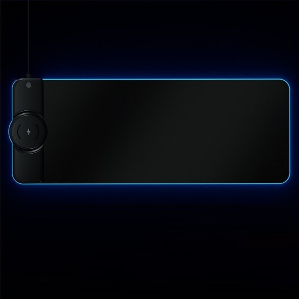 Tappetino retroilluminato per mouse e tastiera con caricatore wireless per telefono 1