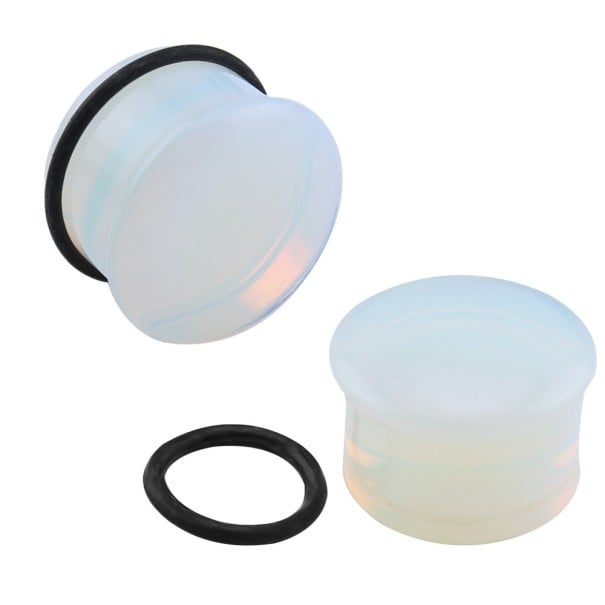 Tappi in pietra con gommino opale 16 mm