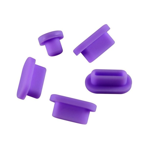 Tappi in silicone per connettori su MacBook Pro 5 pz viola