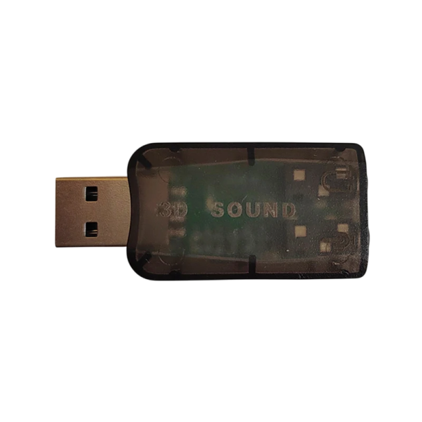 Tarjeta de sonido externa USB 2.0 independiente 5,2 x 2,3 x 1,2 cm Adaptador con puerto para auriculares y micrófono Plug and Play para PC negro