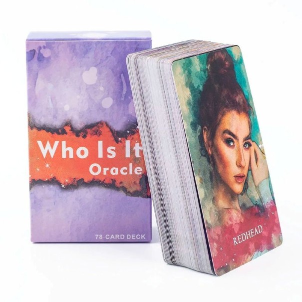 Tarot de cartes Who Is It Oracle 78 cartes 10 x 6 cm paquet illustré avec des portraits de personnages pour la lecture et la divination tarot 1
