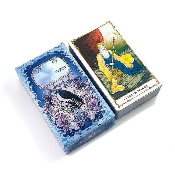 Tarotkort Mystisk Spådomsutgåva 10,5 x 6,1 cm Pappersflerfärgade Illustrationer Engelsk Version för Tolkning och Spådom 1