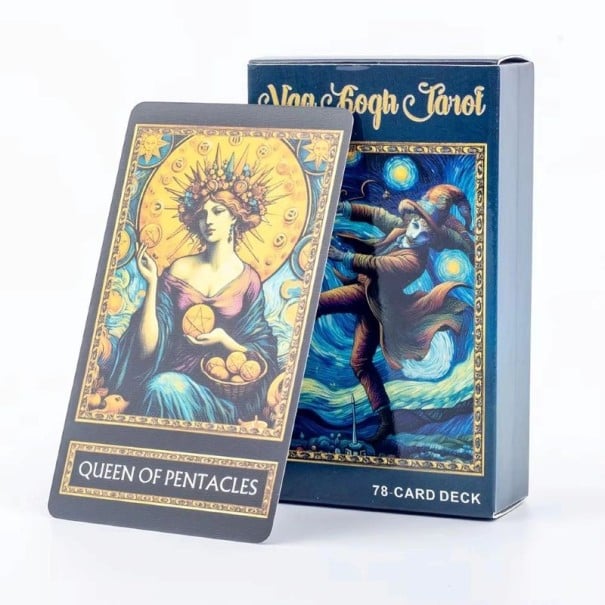 Tarotkort Van Gogh illustration 78 kort 6,1 x 10,4 cm konstnärliga spådomskort med bildstil för tarotläsning 1