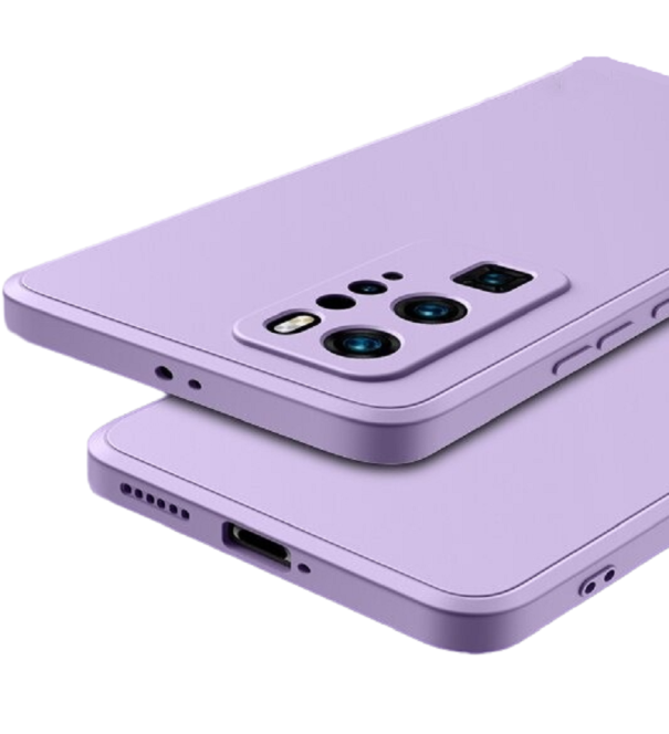 Tartós szilikon tok Huawei P50 Pro készülékhez lila
