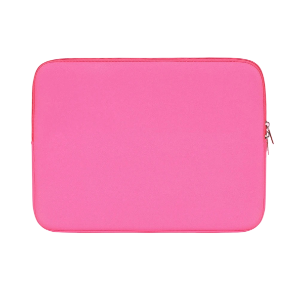 Tas met rits voor Macbook 15 inch, 34 x 25 cm donkerroze