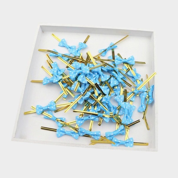 Taschenclips mit Schleife 100 Stk blau