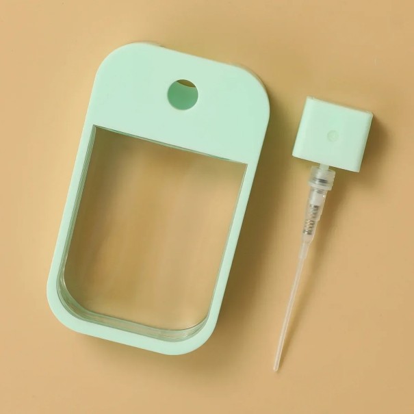 Taschenspender 45 ml 10 x 5,8 cm Flache Nachfüllflasche mit Zerstäuber zur Desinfektion alkoholischer Kosmetik Bunte Reiseverpackung grün