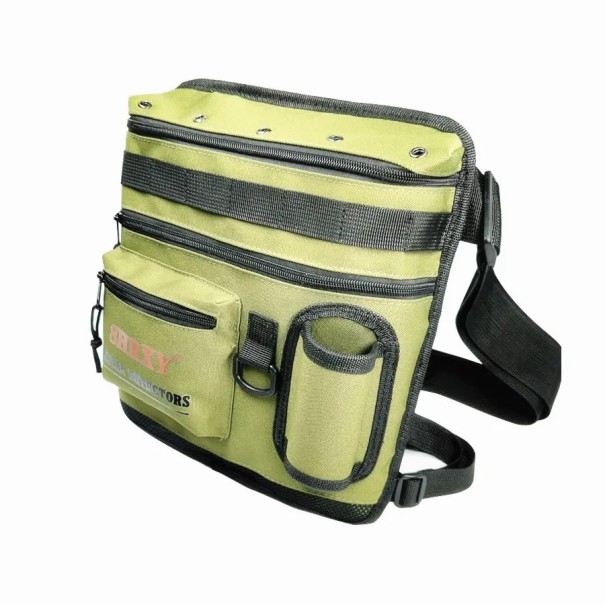 Taška na detektor kovu s nastavitelným opaskem do pasu 45 palců a vnitřní kapsou na zip 25 x 30 x 8 cm zelená na nářadí i drobné vybavení 1
