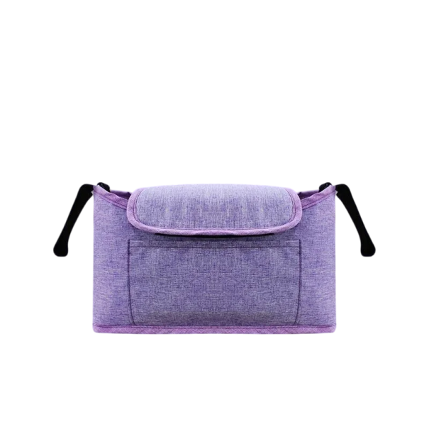 Taška na kočárek 30 x 17 x 12 cm Víceúčelová zavěsná přebalovací taška Nastavitelný popruh Více kapes Bez vybavení fialová