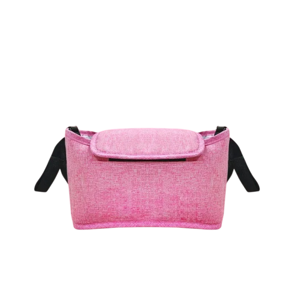 Taška na kočárek 30 x 17 x 12 cm Víceúčelová zavěsná přebalovací taška Nastavitelný popruh Více kapes Bez vybavení růžová