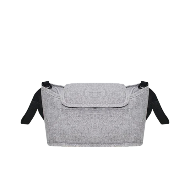 Taška na kočárek 30 x 17 x 12 cm Víceúčelová zavěsná přebalovací taška Nastavitelný popruh Více kapes Bez vybavení šedá