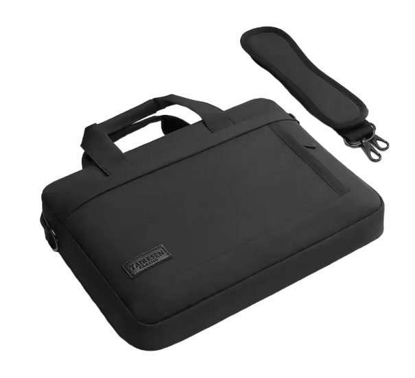Taška na notebook cez rameno pre Macbook Air, Pro, HP, Huawei, Asus, Dell 17 palcov, 49 x 36,5 x 8 cm čierna