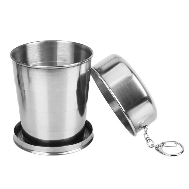 Tasse en acier inoxydable pliable L