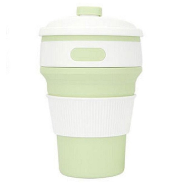 Tasse pliable en silicone 350 ml vert clair