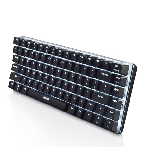 Tastatur med ensfarvet baggrundsbelysning sort