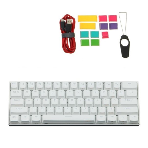 Tastatur mit Hintergrundbeleuchtung und Dual-Modus K307 weiß 1