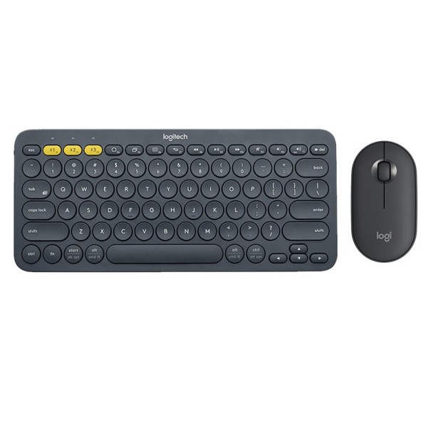 Tastatură Bluetooth fără fir cu mouse negru