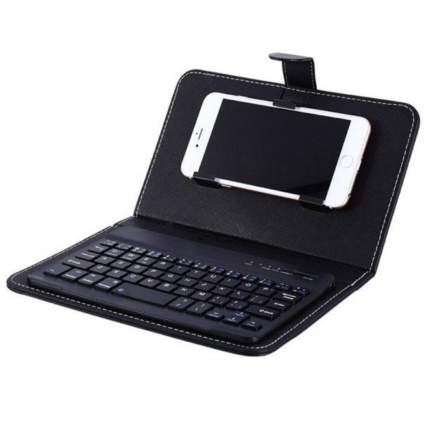 Tastatură Bluetooth fără fir pentru smartphone negru