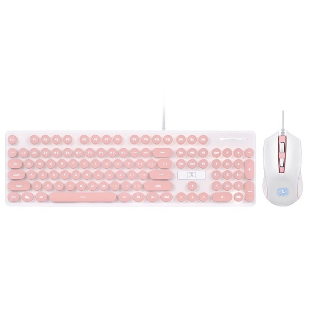 Tastatură cu mouse roz