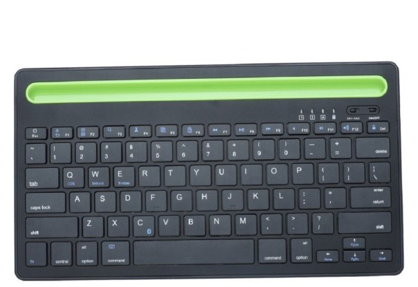 Tastiera Bluetooth 3.0 con fessura per telefono e tablet Batteria ricaricabile Modalità per iOS Android e Windows Dimensioni 29,2 x 16,2 x 2 cm Nera 1