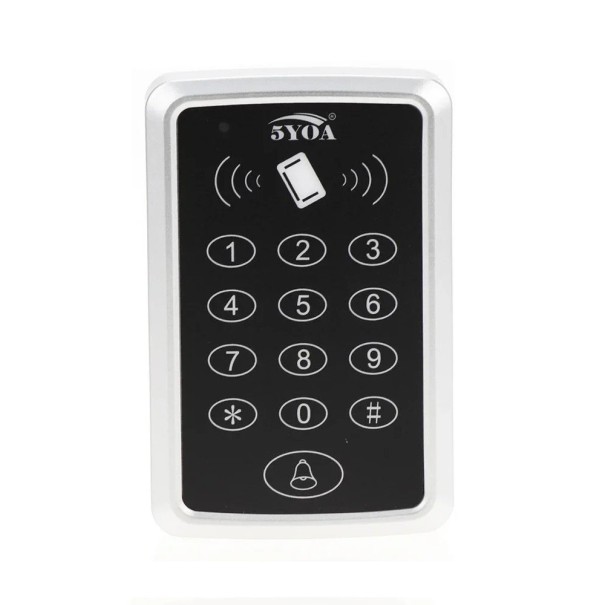 Tastiera di accesso RFID 1000 utenti unità autonoma bianca e nera per controllo accesso porte e cancelli 1