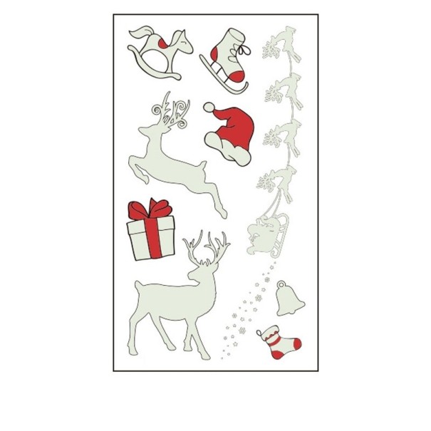 Tatouage temporaire de Noël lumineux dans le noir 4