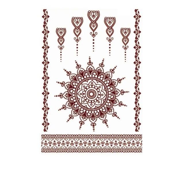 Tatouage temporaire étanche autocollant marron Tatouage durable 14