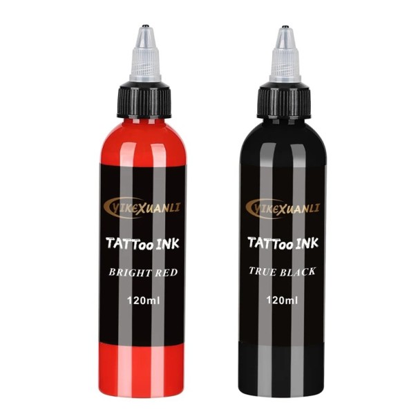 Tattoo-inkt 120 ml Professionele tattoo-inkt Permanente tattoo-inkt Hoogwaardig pigment Intens en langdurig effect