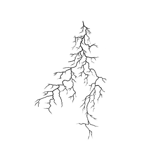 Tatuaggio temporaneo impermeabile Linee semplici 18 x 11 cm Tatuaggio artistico Vasi sanguigni screpolati Tatuaggio per braccio e collo Tatuaggio finto per 15 giorni 1