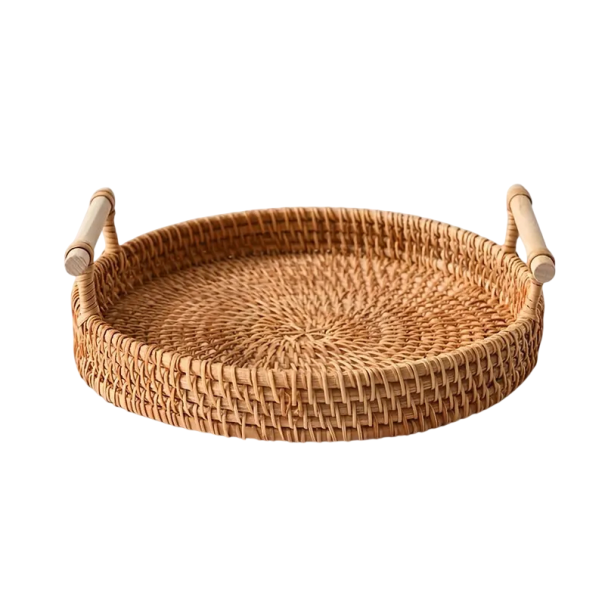 Tăviță țesută manual 22 cm Coș ca organizator Tăviță decorativă pentru mărunțișuri chei cosmetice accesorii pentru casă 1