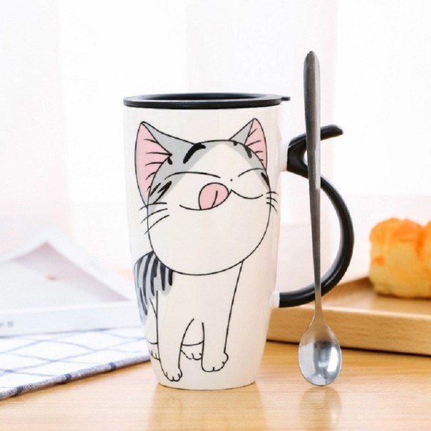 Taza con cuchara gato 4