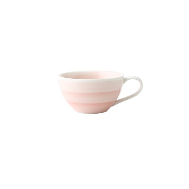 Taza de porcelana rosa claro