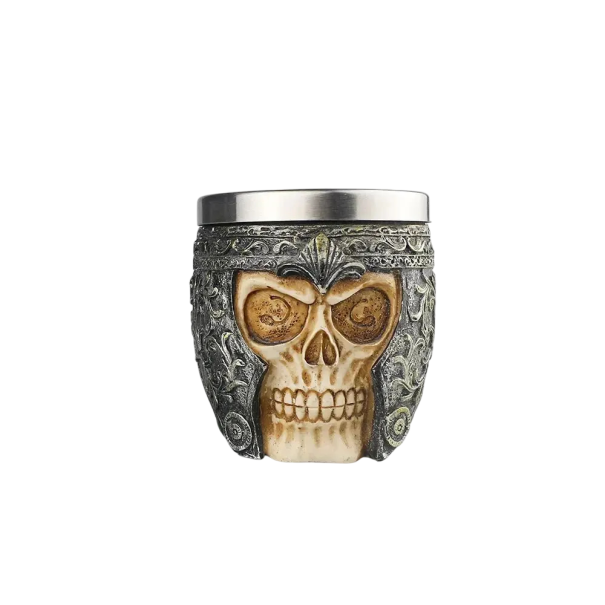 Tazón para afeitar 7,5 x 7 cm con diseño de calavera Recipiente para mezclar espuma y jabón Estiloso tazón de barbería para uso doméstico 1