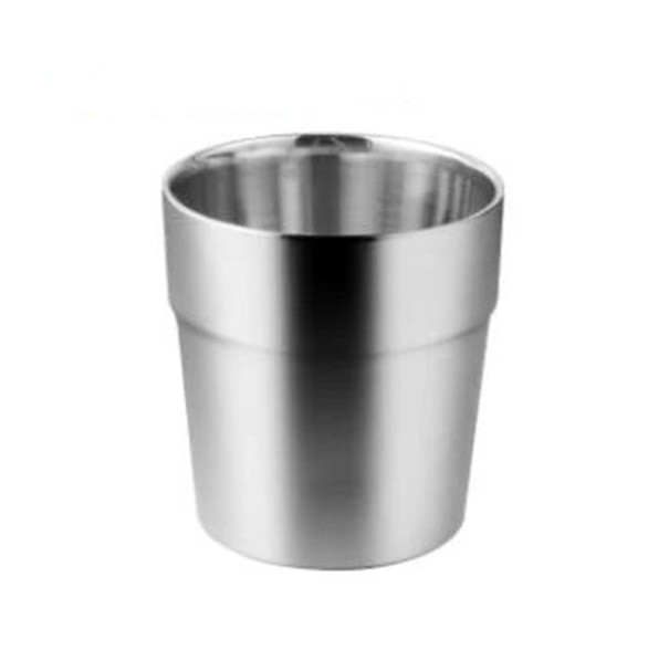Tazza in acciaio inox a doppia parete 180 ml di acciaio inox color argento per bere caffè, tè e altre bevande a casa 1
