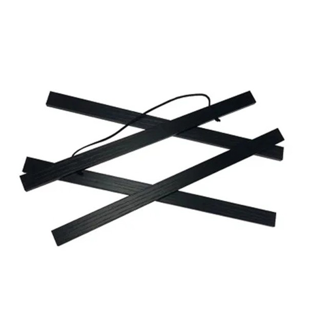 Teak- och furu trä magnetisk ram 50 cm för bild affisch duk fotoram konst hängande hållare naturlig dekoration svart