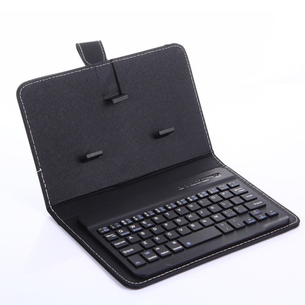 Teclado Bluetooth com capa para smartphone preto