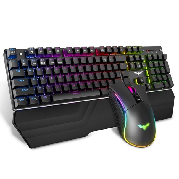 Teclado de gaming retroiluminado com apoio para pulsos 2