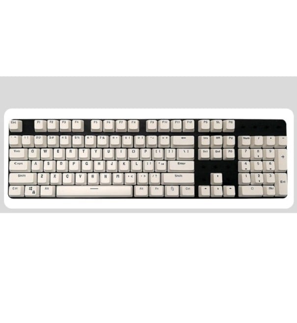 Teclas PBT reemplazables, 108 teclas blanco