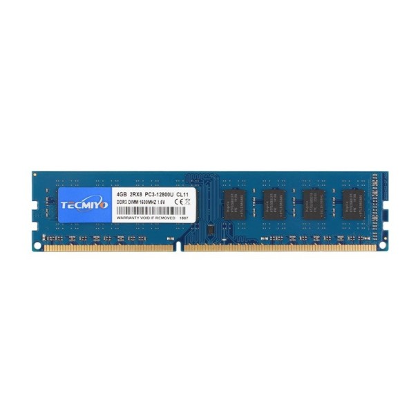TECMIYO DDR3 8GB 1600MHz 1.5V Desktop DIMM RAM Módulo 2RX8 Sem ECC Memória Operacional Azul para Computadores de Secretária Upgrade Fiável e Estável 1