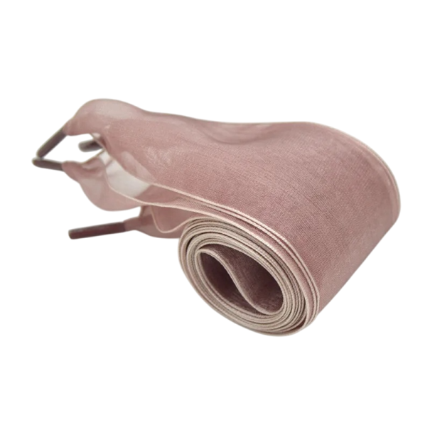 Técnicas de Sifão Transparentes para Calçado 100x4 cm Efeito Seda Atacadores Largos Laços Grandes Acessório Elegante Ténis Calçado Baixo Estilo bronze