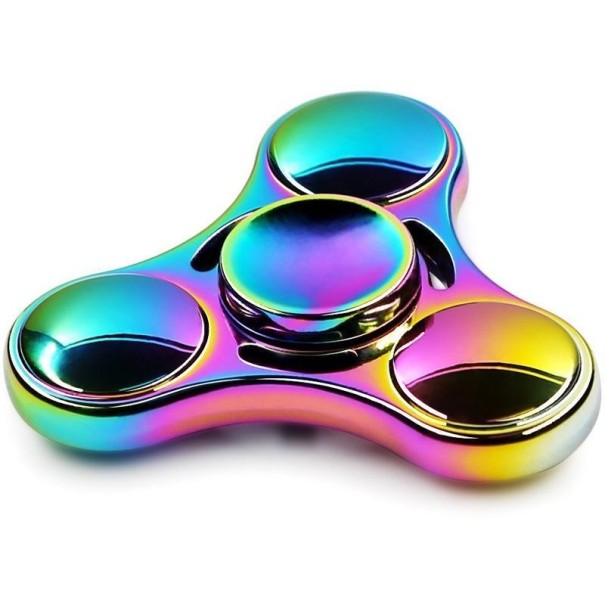 Tęczowy fidget spinner metal 1