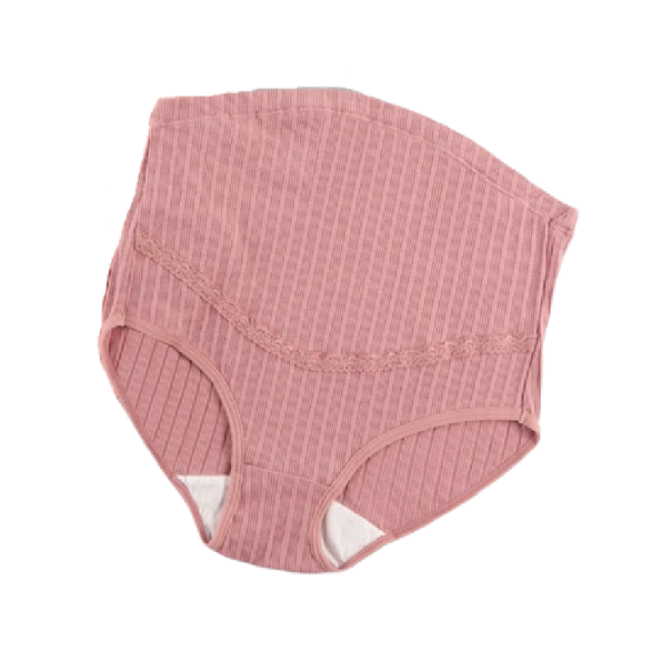 Těhotenské kalhotky s vysokým pasem tmavě růžová M